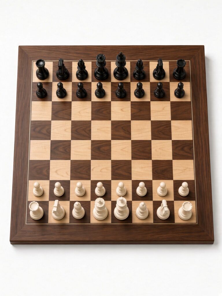 Chess pieces on a chessboard