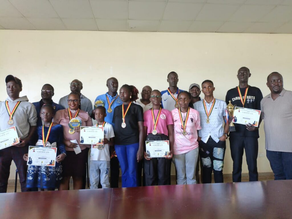 Players at the Northern Region Independence Chess Championship in Gulu, Uganda