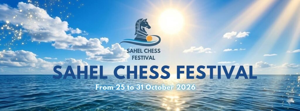 Banner for the Sahel Chess Festival in Tunisia